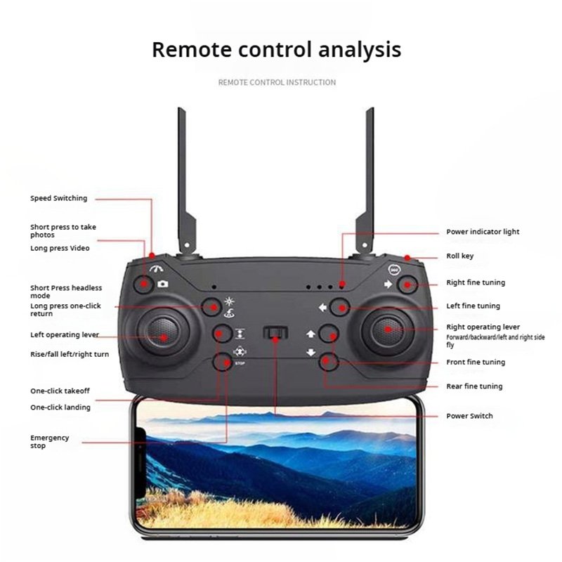 Stock Now! E88 HD 4K Dual Camera Drone Foldable RC Quadcopter Gift Toy with Wide Angle Wifi Electric Power Source Plastic Kids