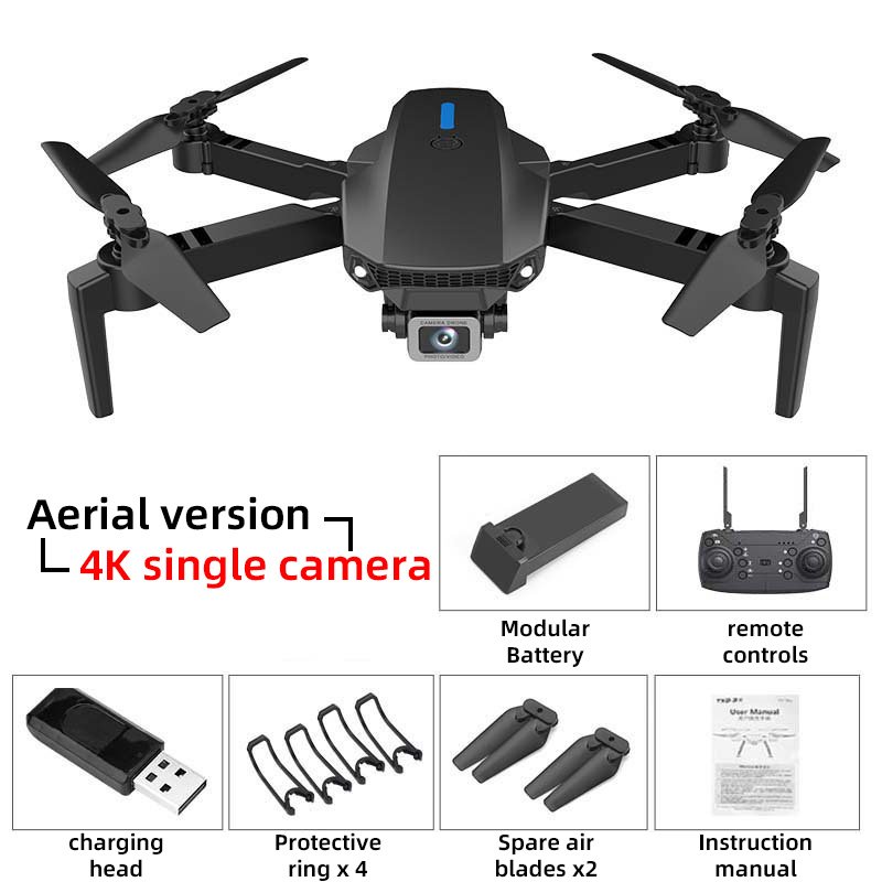 Stock Now! E88 HD 4K Dual Camera Drone Foldable RC Quadcopter Gift Toy with Wide Angle Wifi Electric Power Source Plastic Kids