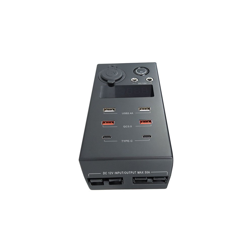 Multifunction dc battery control box socket lithium battery box accessories for lifepo4 battery solar 120v100w