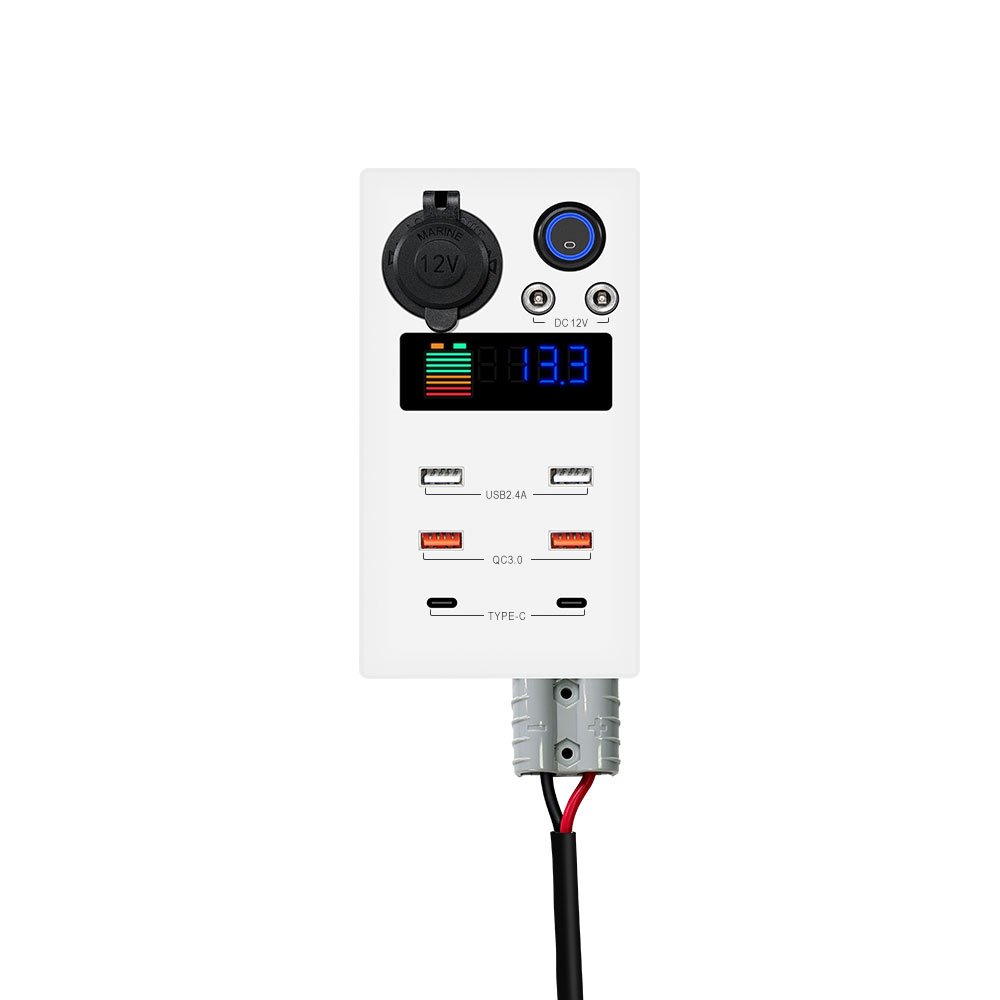 Multifunction dc battery control box socket lithium battery box accessories for lifepo4 battery solar 120v100w