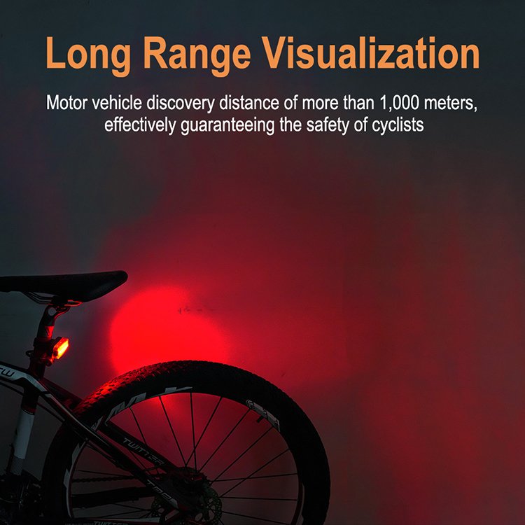 D2 Super Bright LED Bike Taillight USB Rechargeable 5 Modes IP65 Waterproof Bicycle Rear Light Accessories with Memory Function
