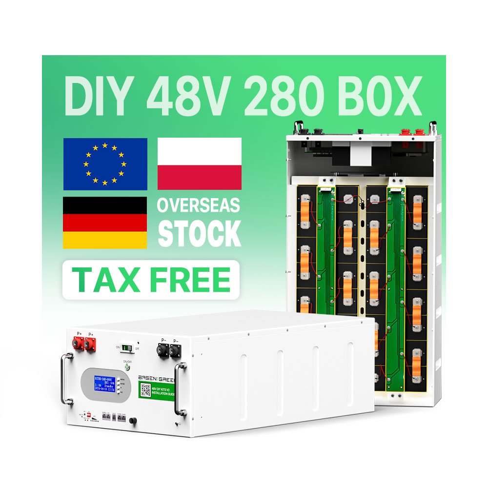 Basen 48v 280ah Lifepo4 Battery Pack Box 15kwh 280 48v Bms 320ah Akku Diy Case For Solar Storage Battery Pack Accessories