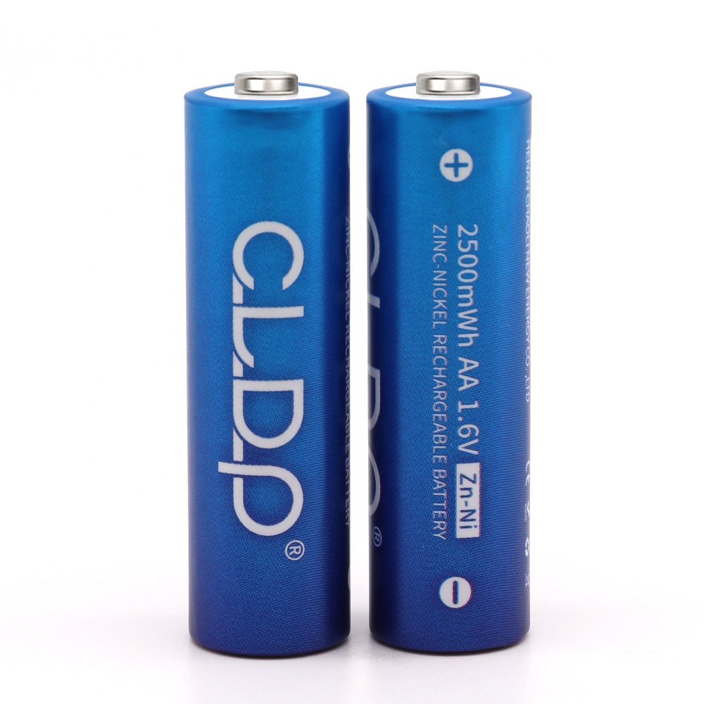 Factory Price Powerful 1.6 V Zn Ni Aa Size Charging battery 2500mWh 1.6v Double A Rechargeable batteries And Charger
