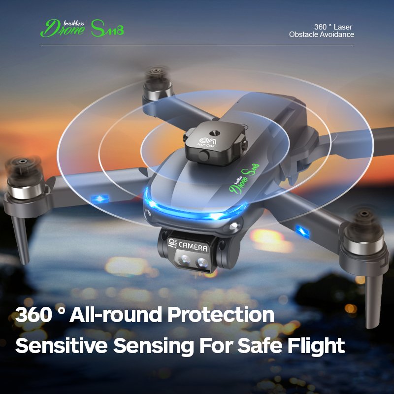 2024 Hot Drone Featuring 4K WiFi RC FPV Cams Optical Flow Obstacle Avoidance Real-time Positioning Foldable Design