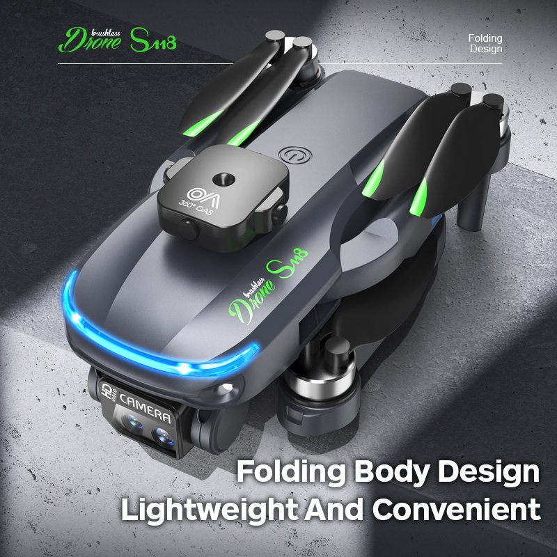 2024 Hot Drone Featuring 4K WiFi RC FPV Cams Optical Flow Obstacle Avoidance Real-time Positioning Foldable Design