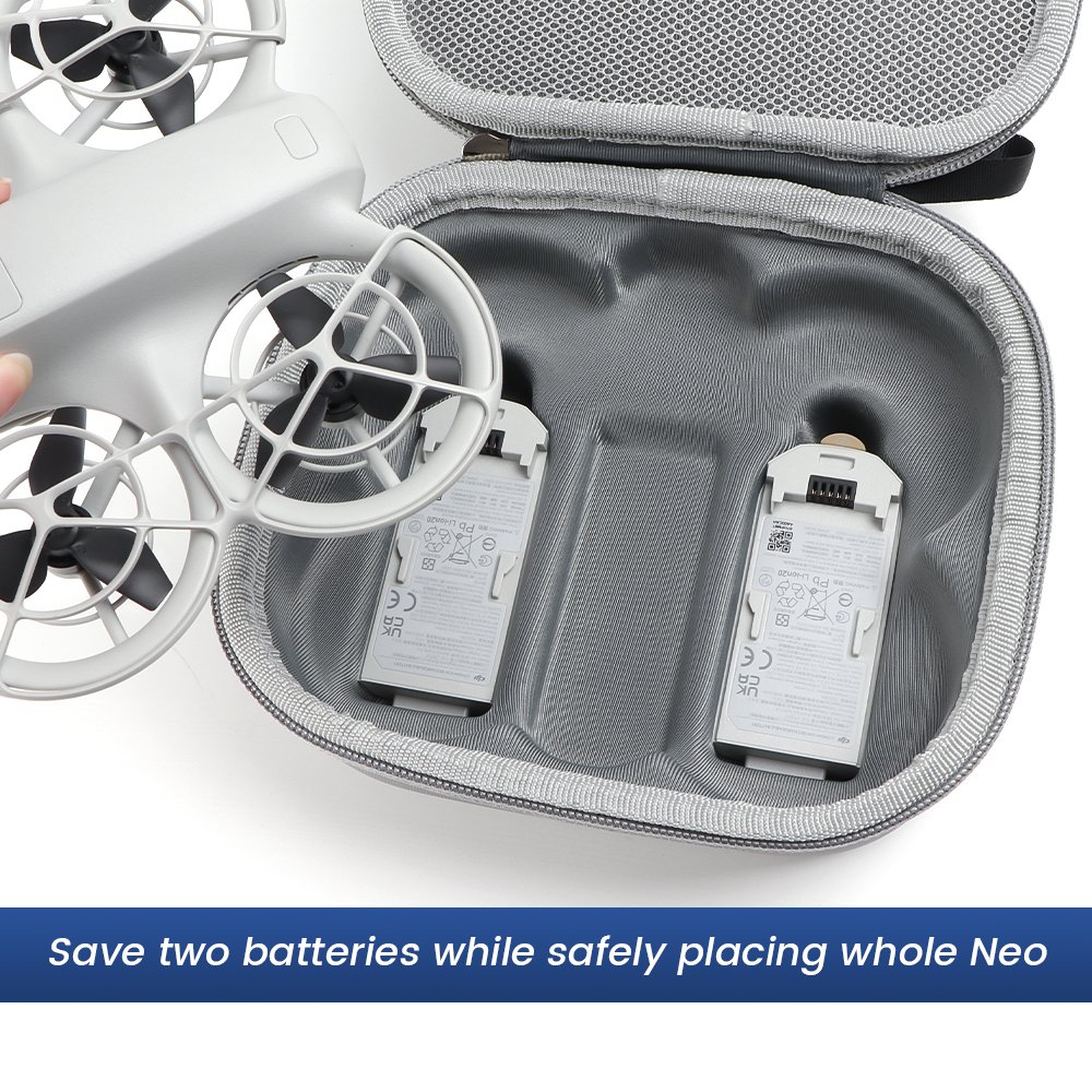 Customizable Carrying Case Dual Battery Storage Case Waterproof PU Material Organizer Bag For DJI Neo Drone Accessories