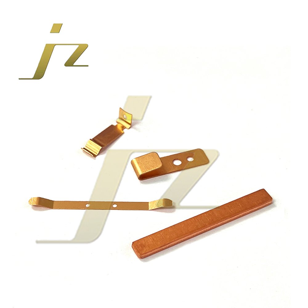 Electronic accessories Brass shrapnel stamping contact Copper sheet stamping processing silver point contact conductive sheet