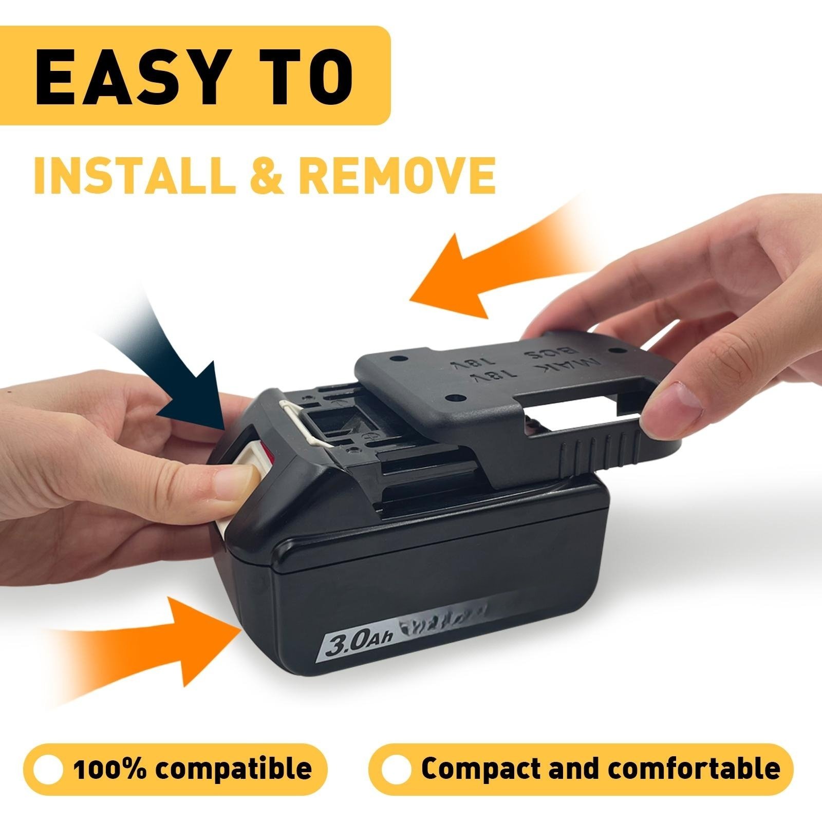 Battery mount,Tool holder,DIY Battery Adapter Mount,power tools battery accessories for electric tools and batteries