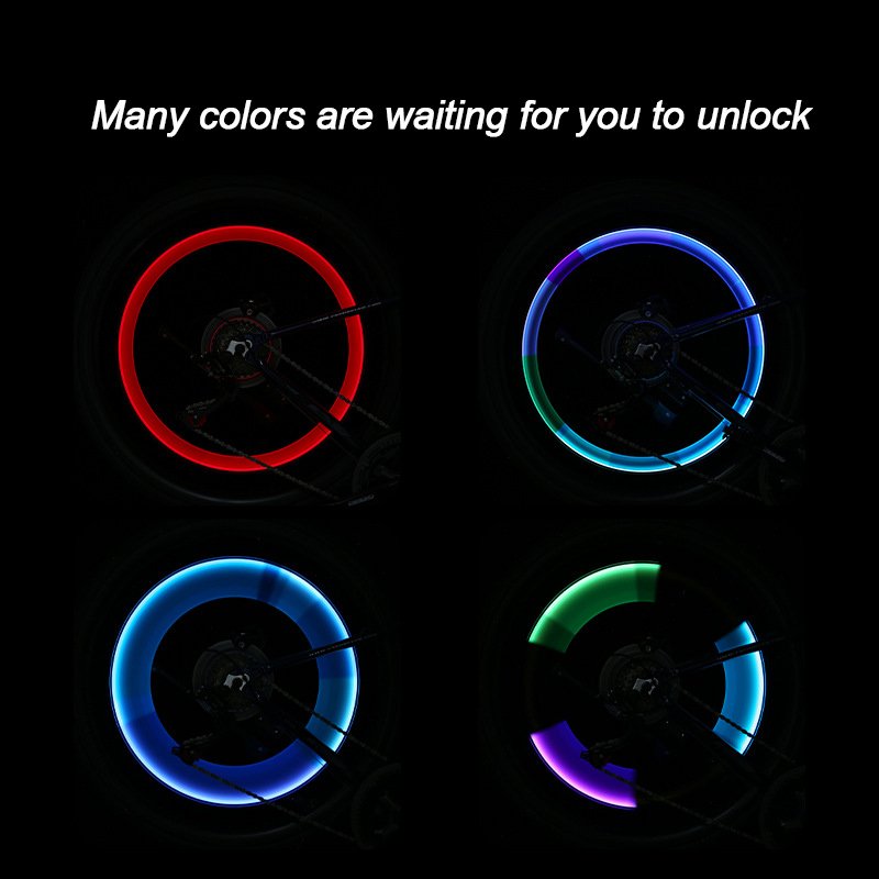 Cycle Light LED Flash Tyre Valve Light for Car Bike Bicycle Motorbicycle Wheel Tire Power Supplied Battery Bicycle Accessories