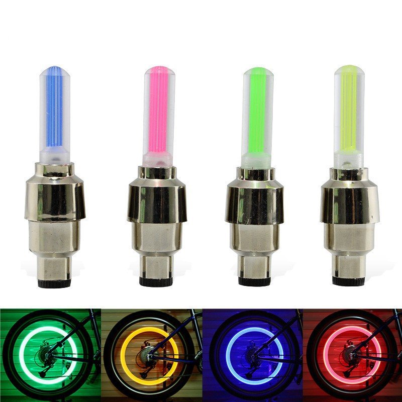 Cycle Light LED Flash Tyre Valve Light for Car Bike Bicycle Motorbicycle Wheel Tire Power Supplied Battery Bicycle Accessories
