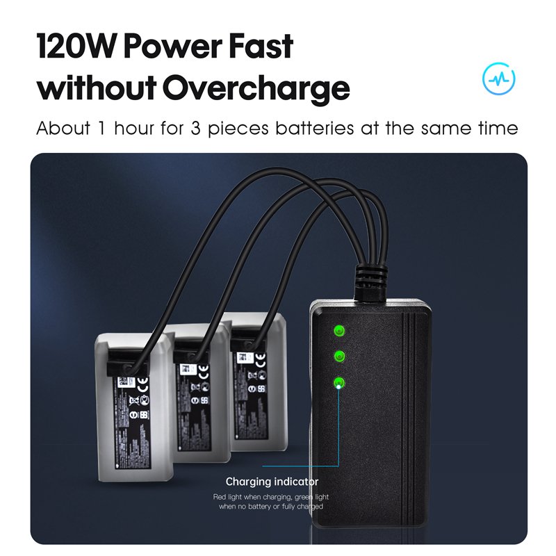 STARTRC Intelligent 3 in 1 Smart Battery Charger for DJI Mavic Mini 2 Drone Battery Charging Hub with AC Adapter Accessories