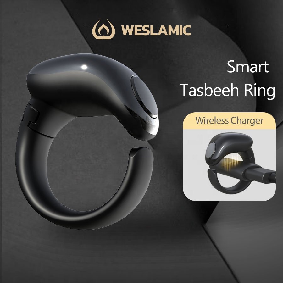 Weslamic iTasbih electronic rosary Prayer Wearable Device Smart Electronic Counter Religious zikr ring Magnetic charging