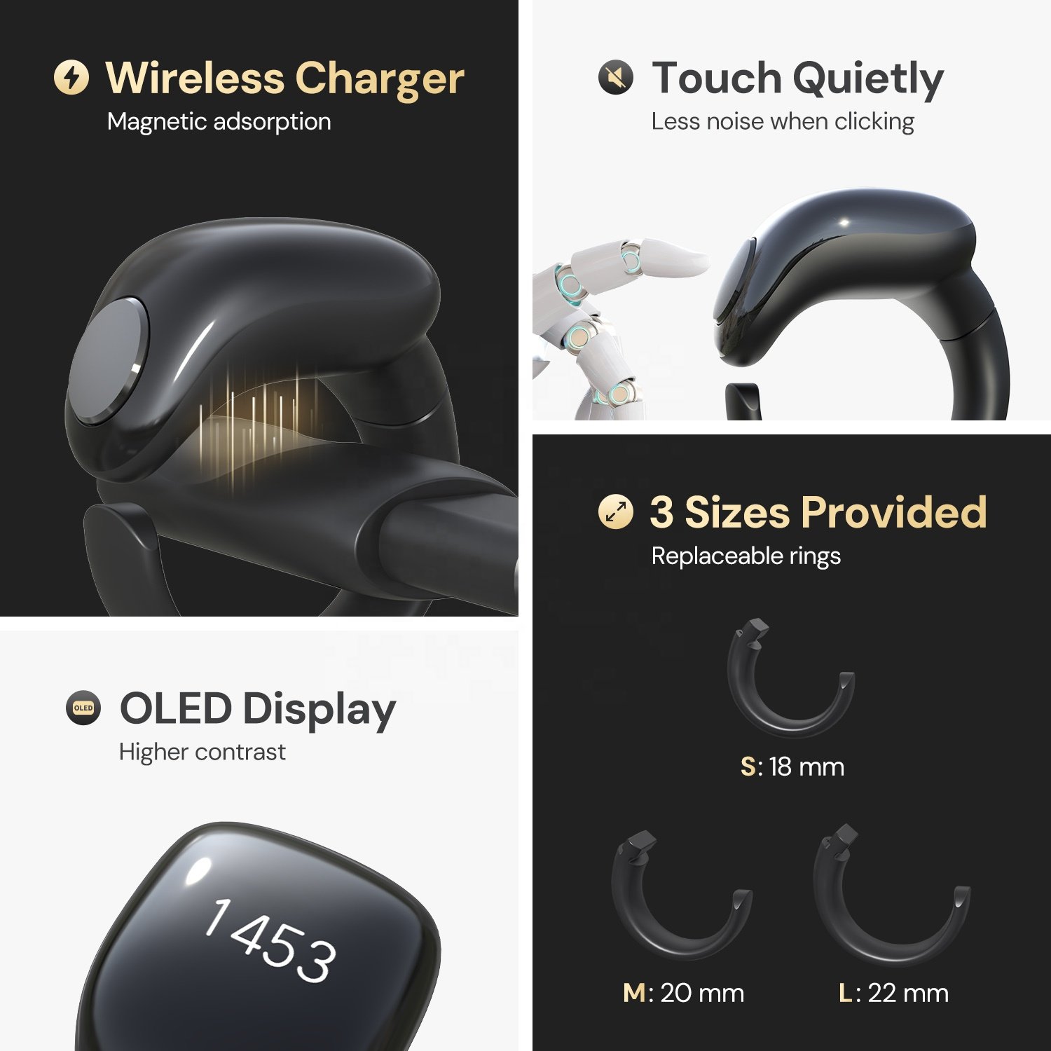 Weslamic iTasbih electronic rosary Prayer Wearable Device Smart Electronic Counter Religious zikr ring Magnetic charging