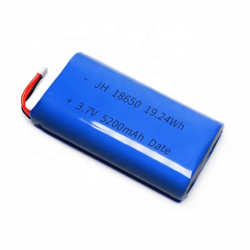 Custom 18650 battery 3.7v li-ion rechargeable batteries 5200mAh battery pack for device