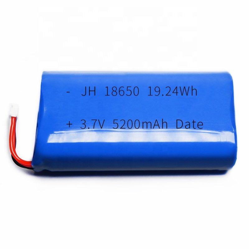 Custom 18650 battery 3.7v li-ion rechargeable batteries 5200mAh battery pack for device