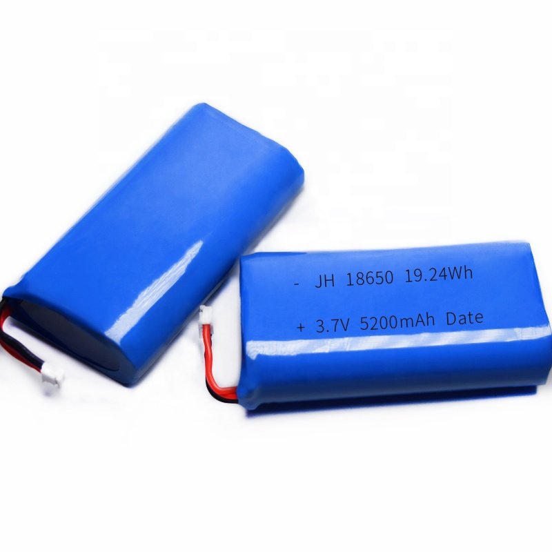 Custom 18650 battery 3.7v li-ion rechargeable batteries 5200mAh battery pack for device