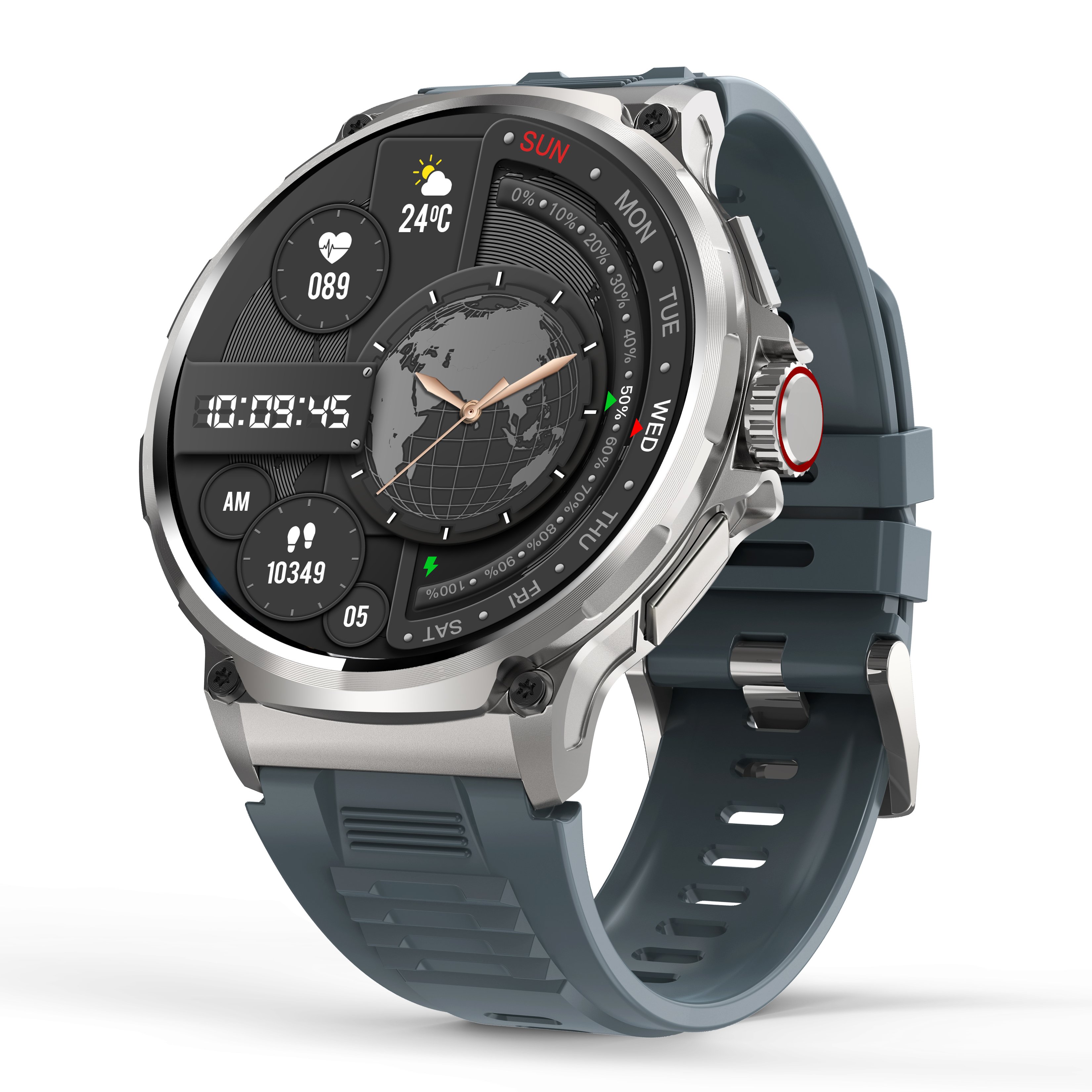 Smart watch 1.85" BT call gesture control stress test man health sport tracker fitness smartwatch IP68 waterproof sports watches
