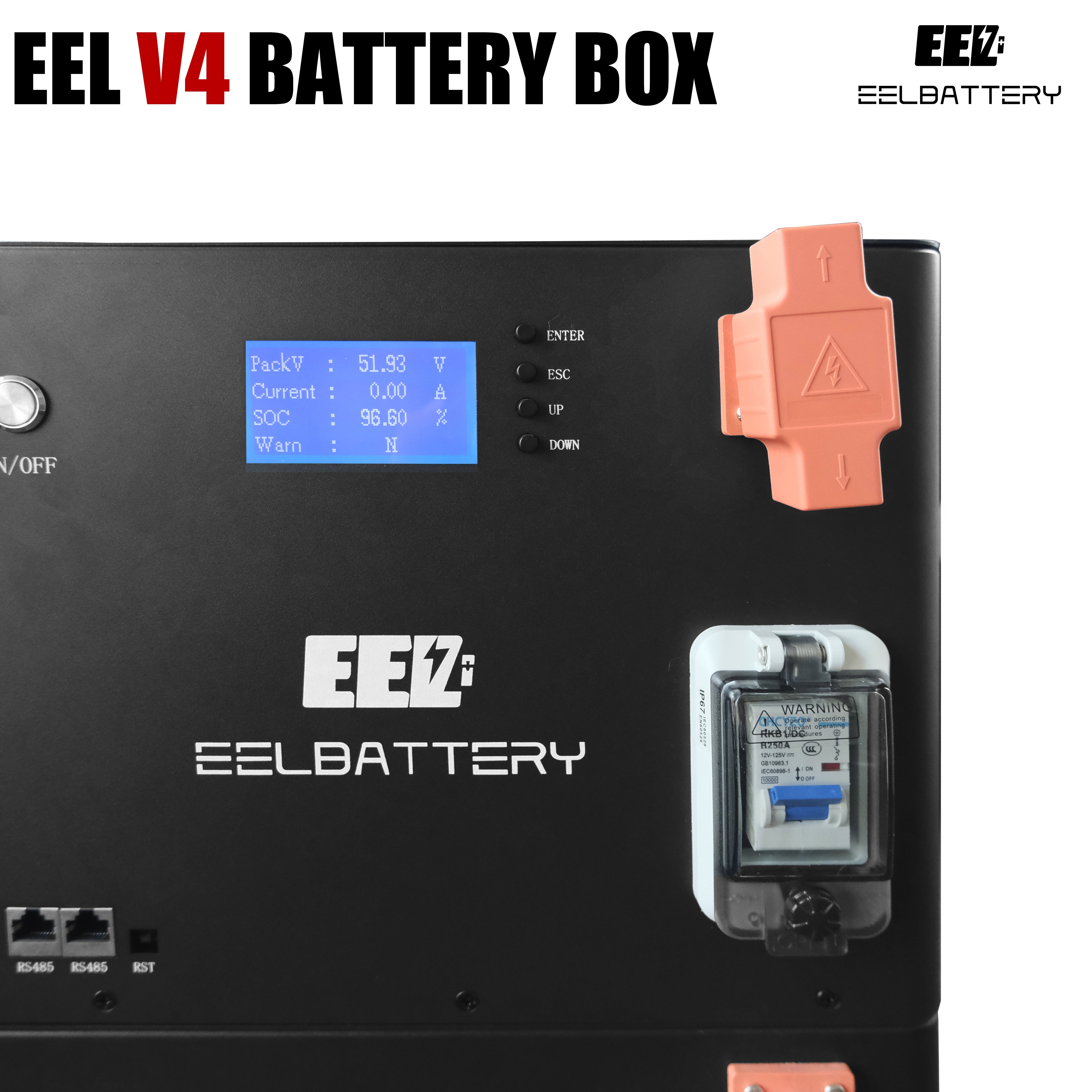 EEL V4 Solar Energy Storage Battery DIY Kit 16S LiFePO4 230Ah 280Ah Lithium Iron Phosphate Lithium Battery case 48V Battery Box