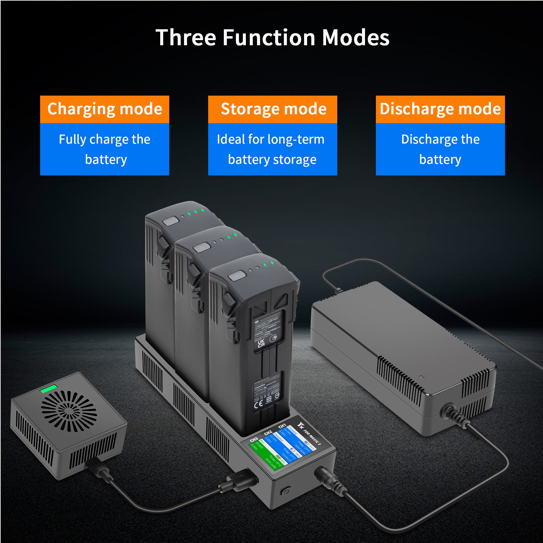 LIMI M3 Series Drone Accessory Battery Charger Adapter Simultaneously Fast Power Charge YX Multi Charging Hub for Mavic 3