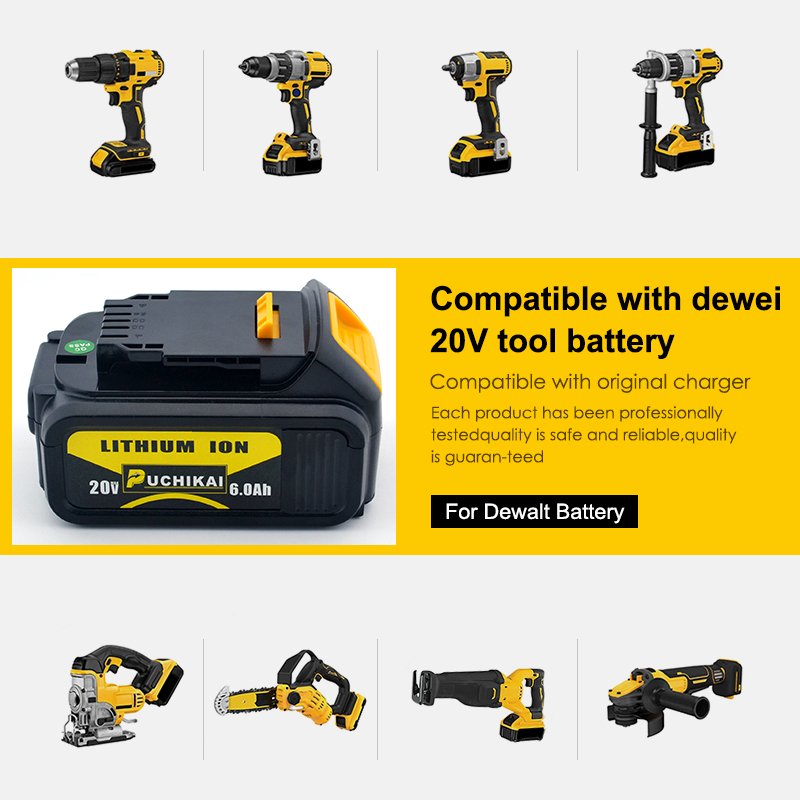 For DEWALT power tools 20V lithium battery 18V DCF880 C S391 DCB200 Power Tool Battery Accessories