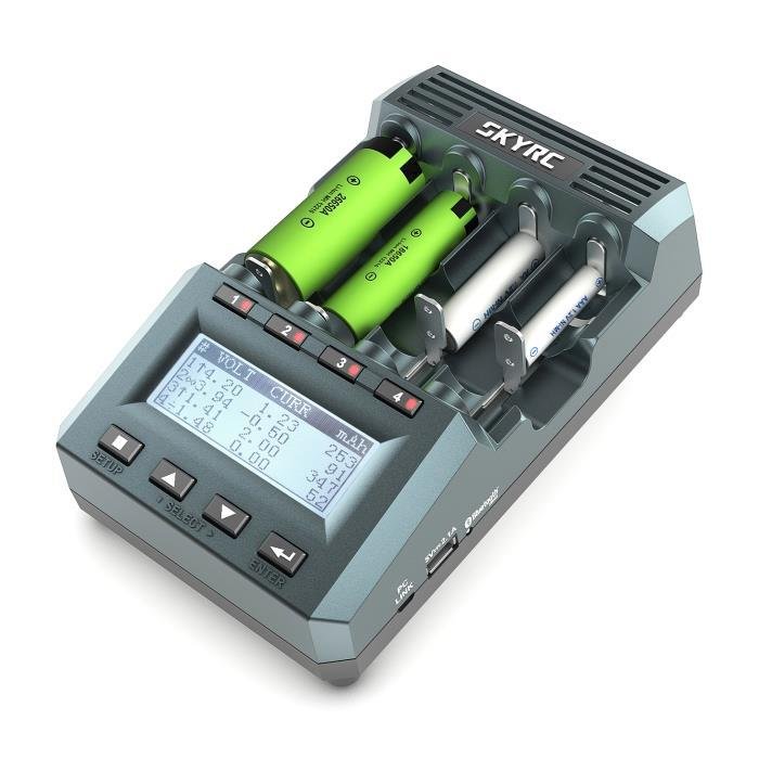 SKYRC MEGABUSTER MC3000 3A 0.01V built-in Cooler Fan Advanced Cylindrical Battery Fast Charger Analyzer for RC Charger FPV Parts