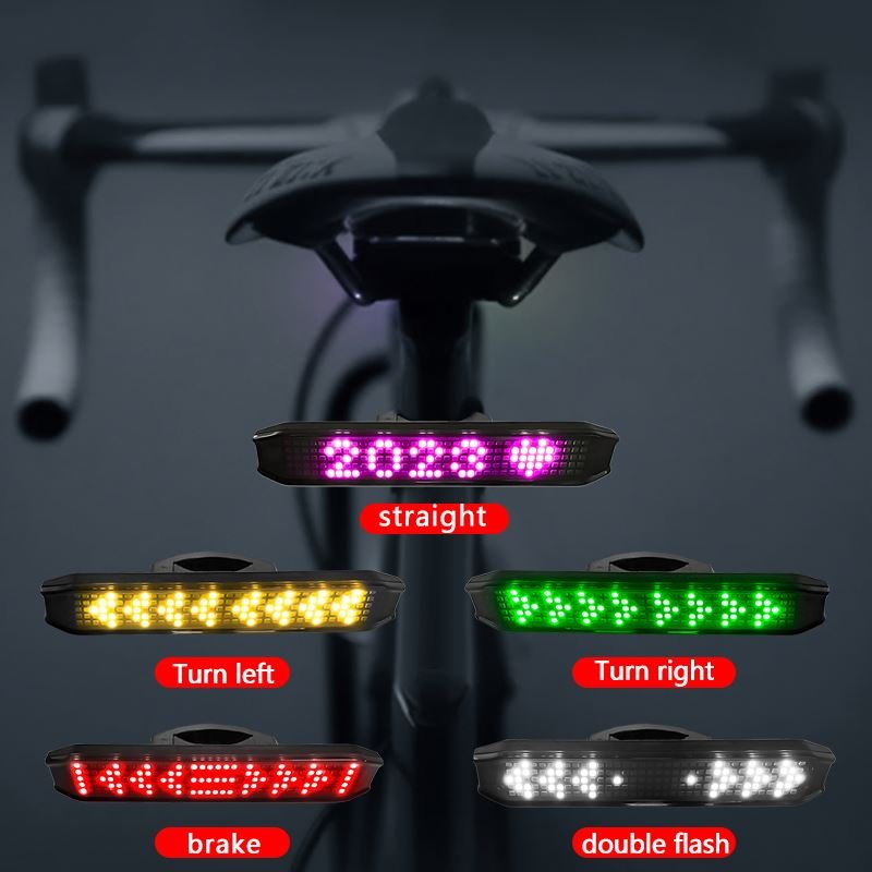 Hot Selling Bicycle Turn Signal Riding Tail Light Control Led Wireless Remote Warning Light Bicycle Accessories