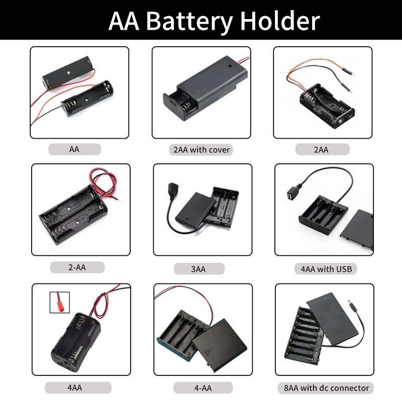 AA Battery Holder case 1.5V AA 1 aa battery holder box with wire
