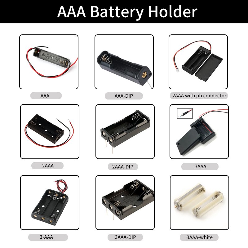 AA Battery Holder case 1.5V AA 1 aa battery holder box with wire