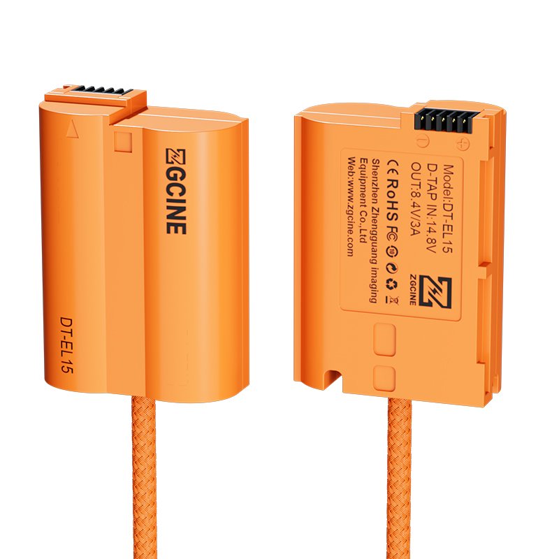 ZGCINE D-Tap to EN-EL15 Dummy Battery Cable Anti-reverse PD Dummy Battery for Camera Accessories