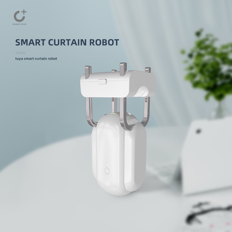 2022 New Design WIFI Automatic Curtain Switch Bot Free Install Wireless Curtain Rod Opener Alexa Curtain Motor
