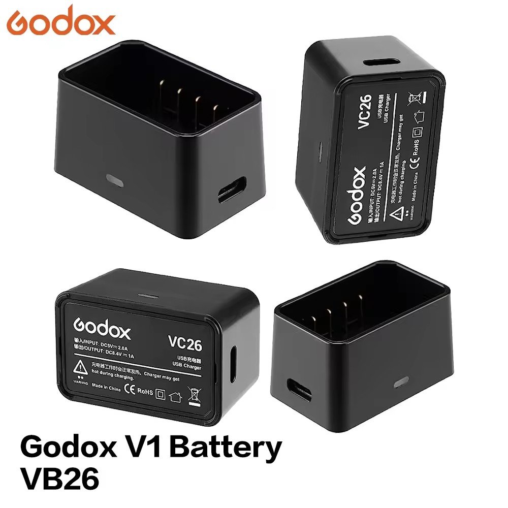 Godox VC26 USB Charger for V1 Speedlight flash photo studio accessories (Without Battery)