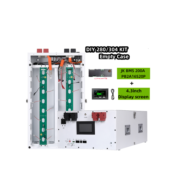DIY JK 200A BMS LifePo4 Metal Battery Case 48V 280Ah 302Ah 304Ah 320Ah Battery Box For Solar Storage Battery lifepo4 280Ah