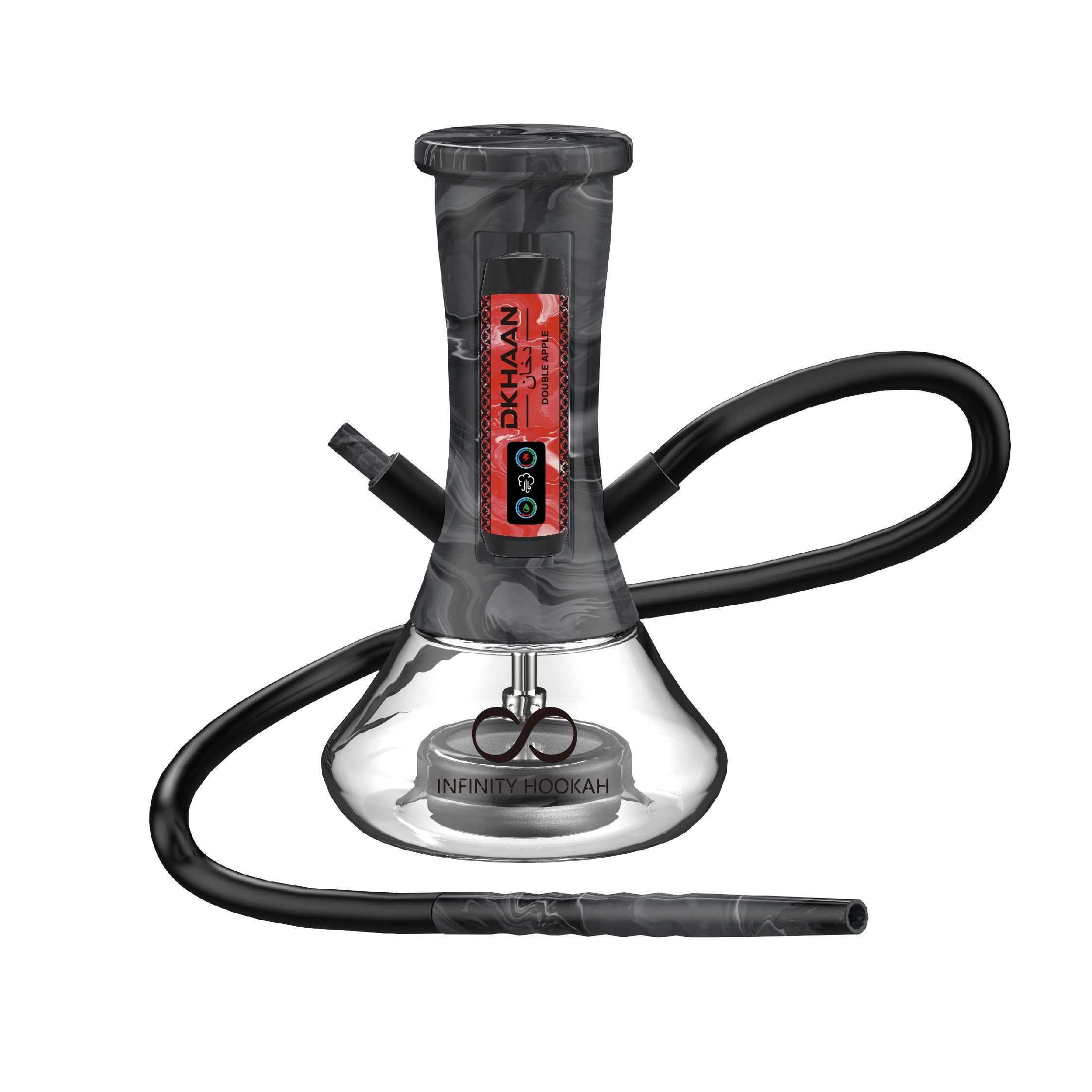 2 In 1 Glass Water Bottle Travel Electronic Smoking Accessories Sets Eshisha Flavour E Hookah Pen DKHAAN Shisha without Charcoal