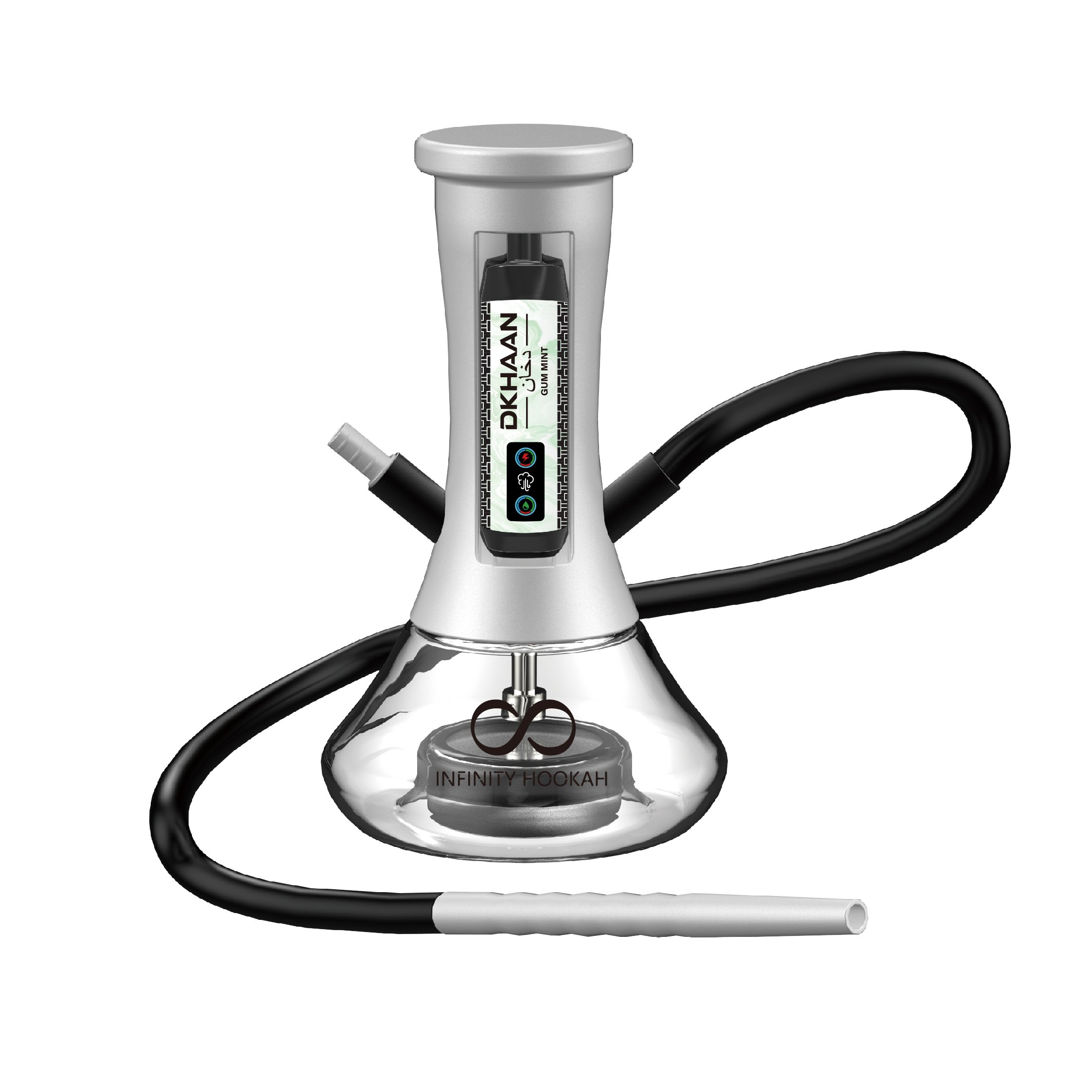2 In 1 Glass Water Bottle Travel Electronic Smoking Accessories Sets Eshisha Flavour E Hookah Pen DKHAAN Shisha without Charcoal