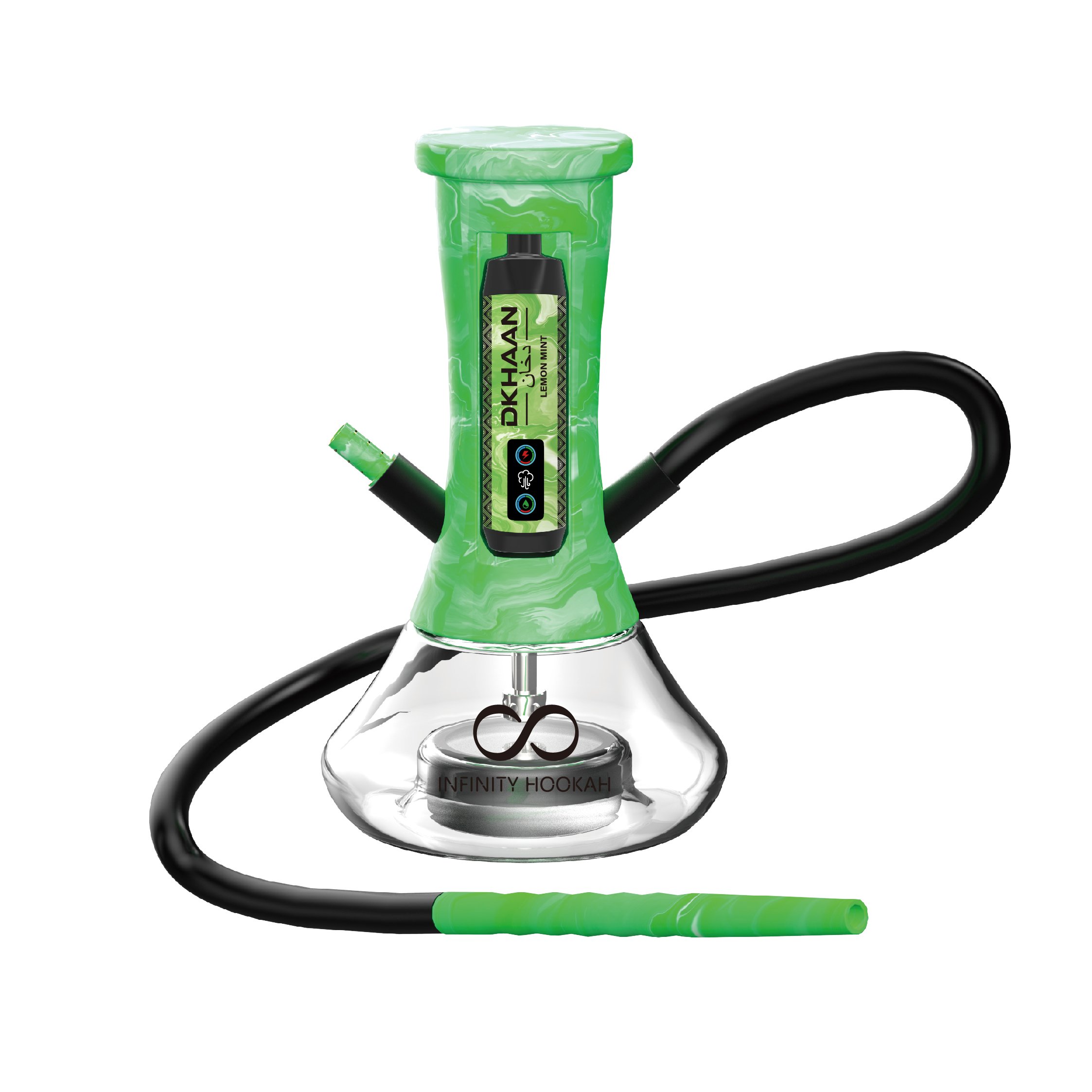 2 In 1 Glass Water Bottle Travel Electronic Smoking Accessories Sets Eshisha Flavour E Hookah Pen DKHAAN Shisha without Charcoal