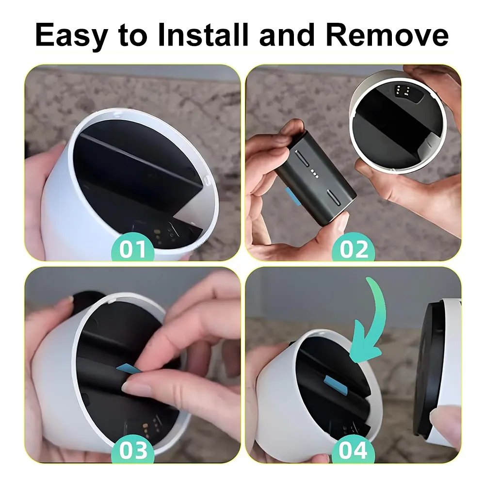 Camera Batteries Accessories 3700mAh Ultra High Capacity Home Security Camera Battery