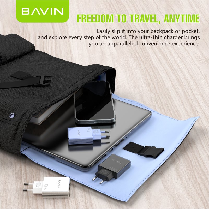 BAVIN wholesale custom PC2016Y qc3.0 pd 30w usb c wall mobile cell phone fast charging charger
