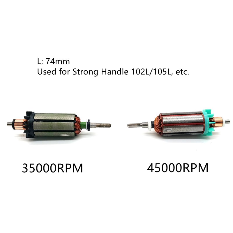 6 Type 35K 45K Strong 210 204 90 102L 105L Drill Pen Handpiece Motor Rotor Electric Manicure Nail Drill Accessories