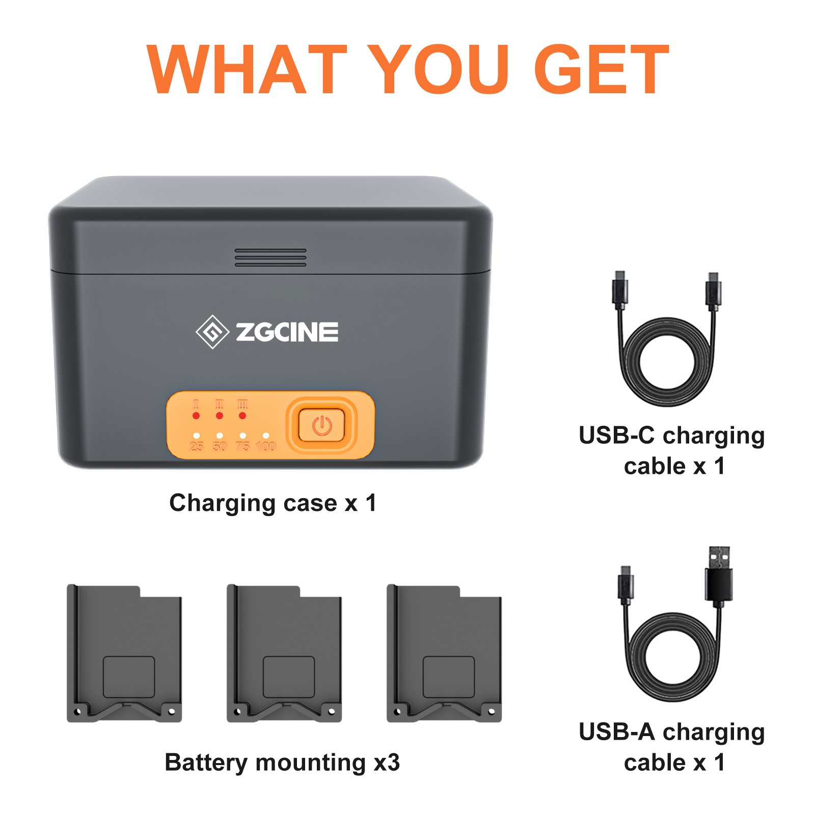 ZGCINE PS-G10 Gopro battery charger for GoPro Hero 9 Hero 10 power bank charging case Gopro accessory CE PSE certificate