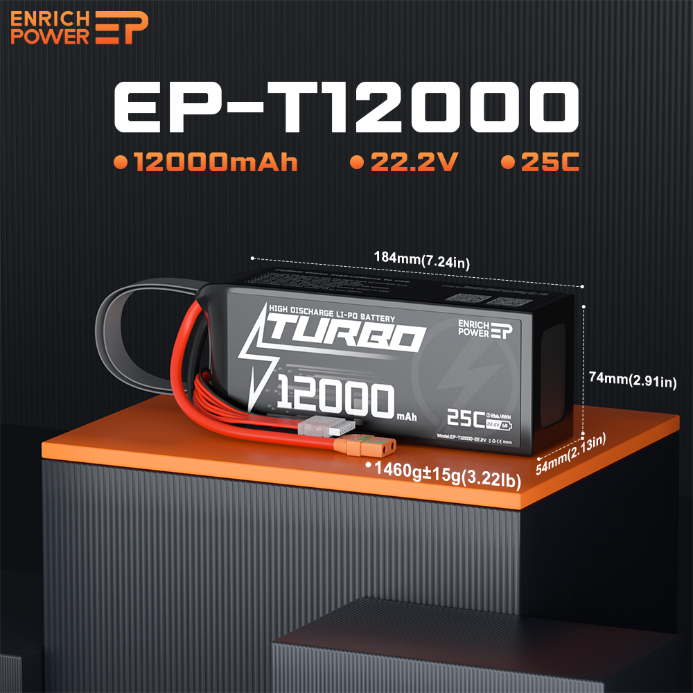Wholesale Price Heavy Payload Agriculture Drone Battery 6S 22.2V 12000mah Fast Charger Lipo Battery Pack