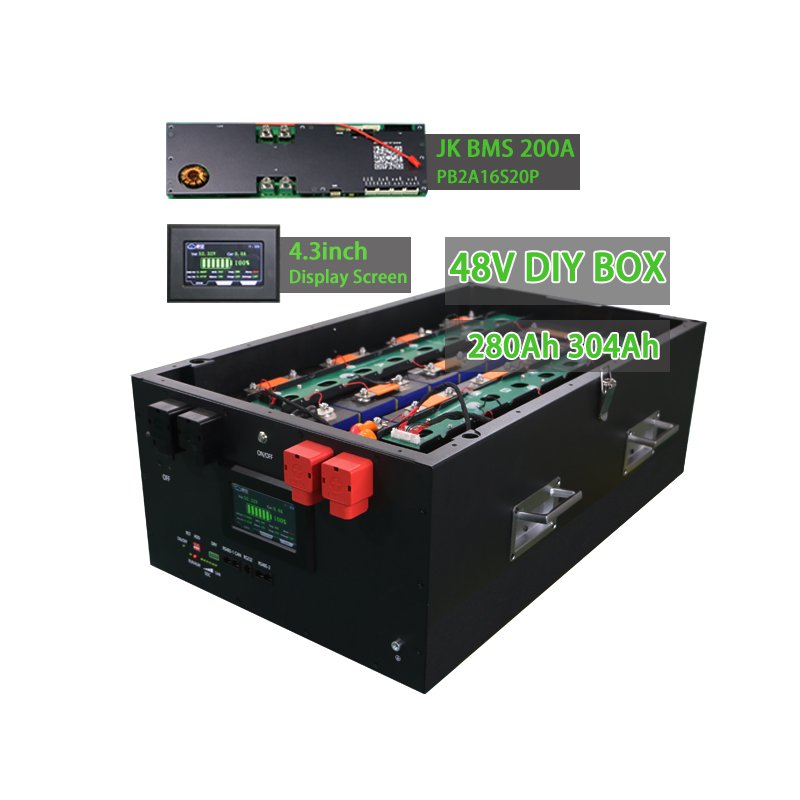 YIXIANG DIY JK 200A BMS LifePo4 Metal Battery Case 48V 280Ah 302Ah 304Ah 320Ah Battery Box For Solar Storage Battery