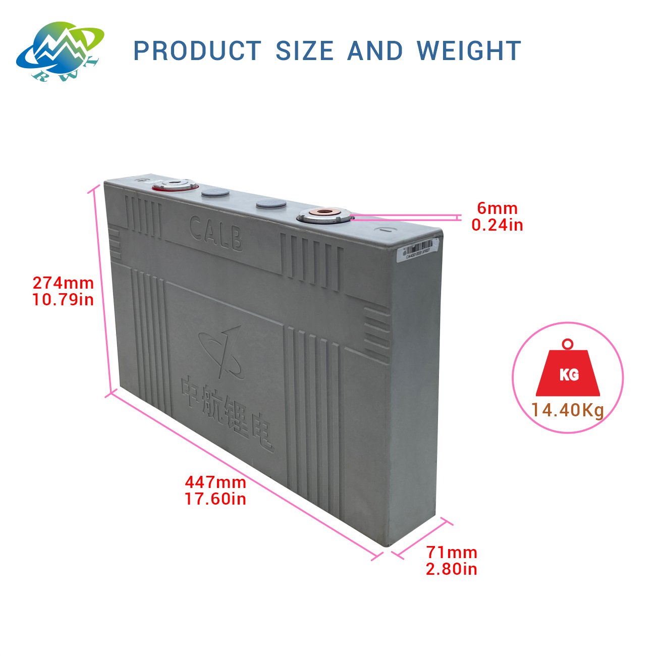 RWT Rechargeable lithium ion batteries ANX CALB 3.2V 400Ah 500AH for solar system lifepo4 400ah 500ah batteries