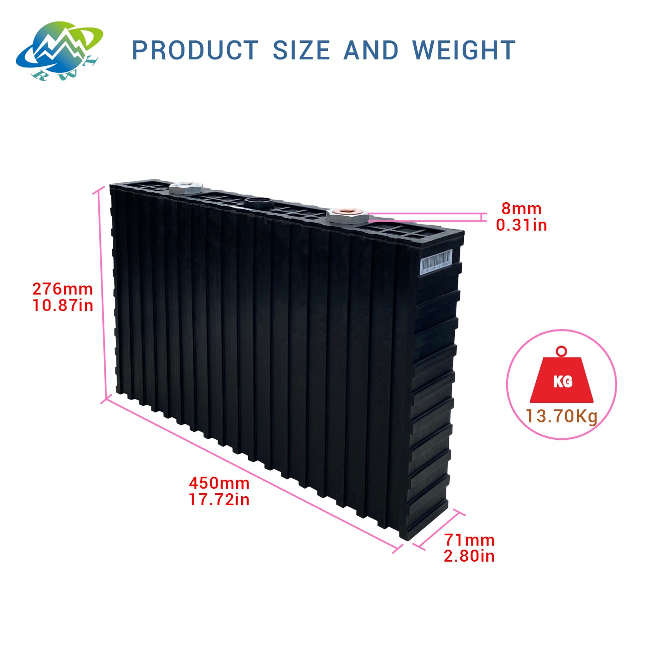 RWT Rechargeable lithium ion batteries ANX CALB 3.2V 400Ah 500AH for solar system lifepo4 400ah 500ah batteries