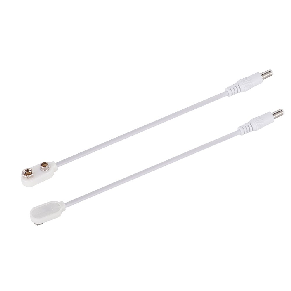 Hot Sale I-Shaped Hard Buckle Terminal White ABS Battery Accessories with DC5.5*2.1 Head for 9V Battery ROHS Certified