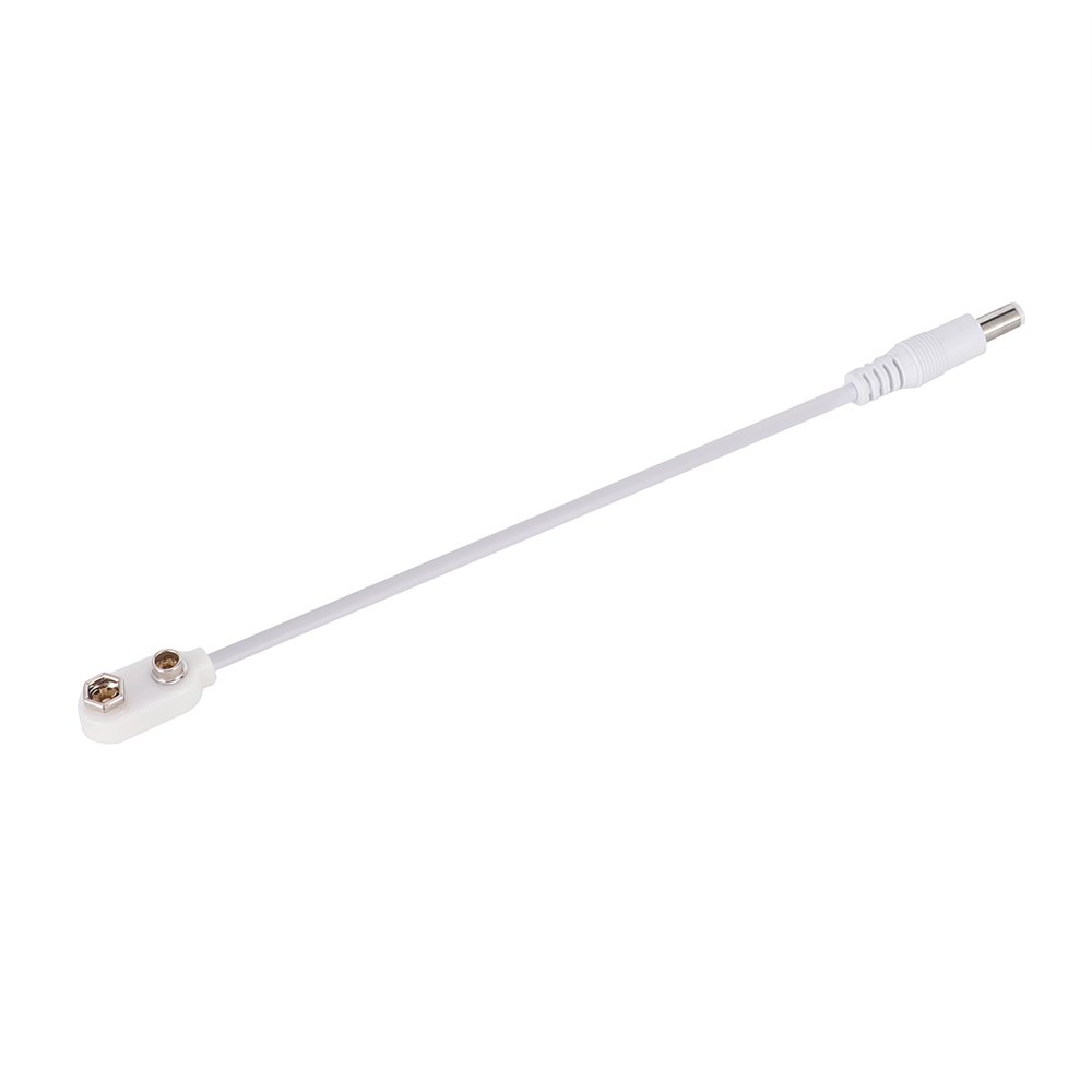 Hot Sale I-Shaped Hard Buckle Terminal White ABS Battery Accessories with DC5.5*2.1 Head for 9V Battery ROHS Certified