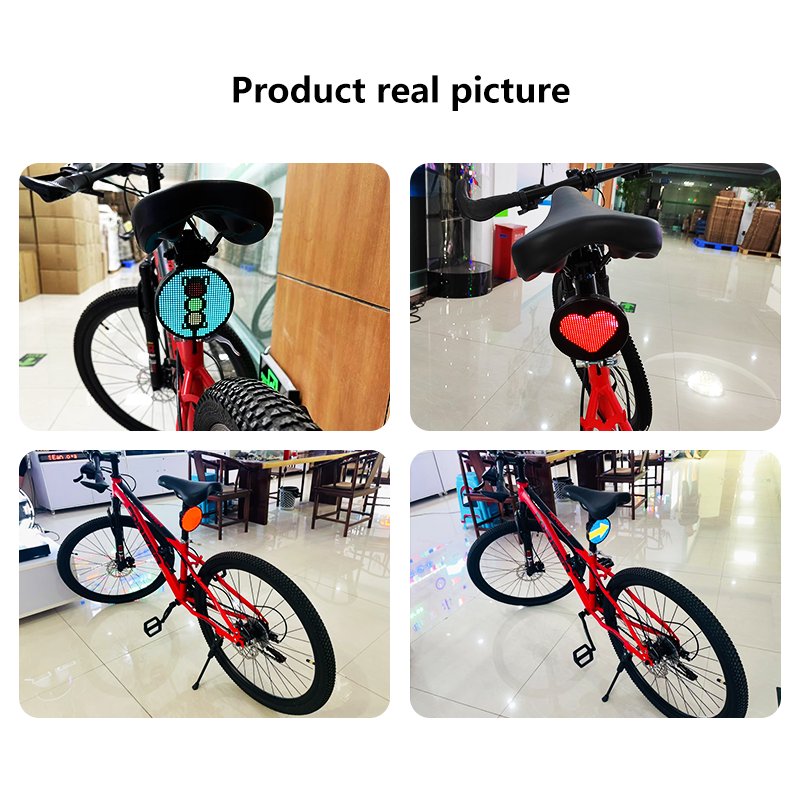 Ultra Bright Type C Rechargeable Bicycle Accessories Expression Light LED Bike Light Waterproof Programmable Bicycle Taillight