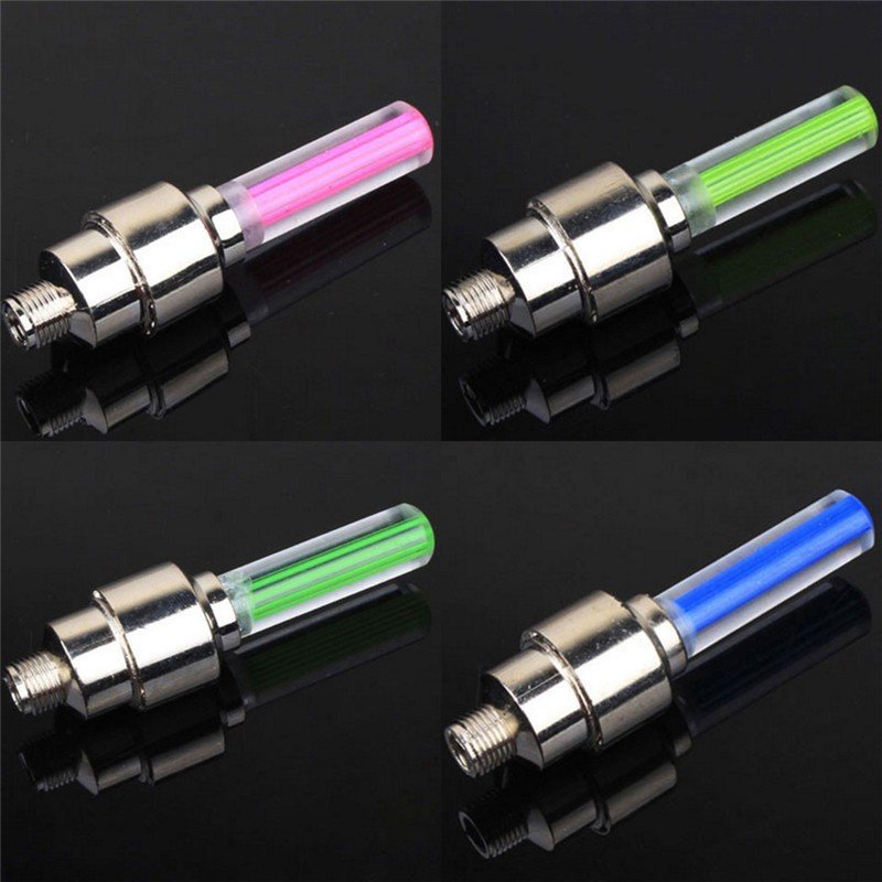 Battery-Powered Fluorescent Stick Wheel and Tire Light Mountain Bike Bicycle Gas Nozzle Light Accessory