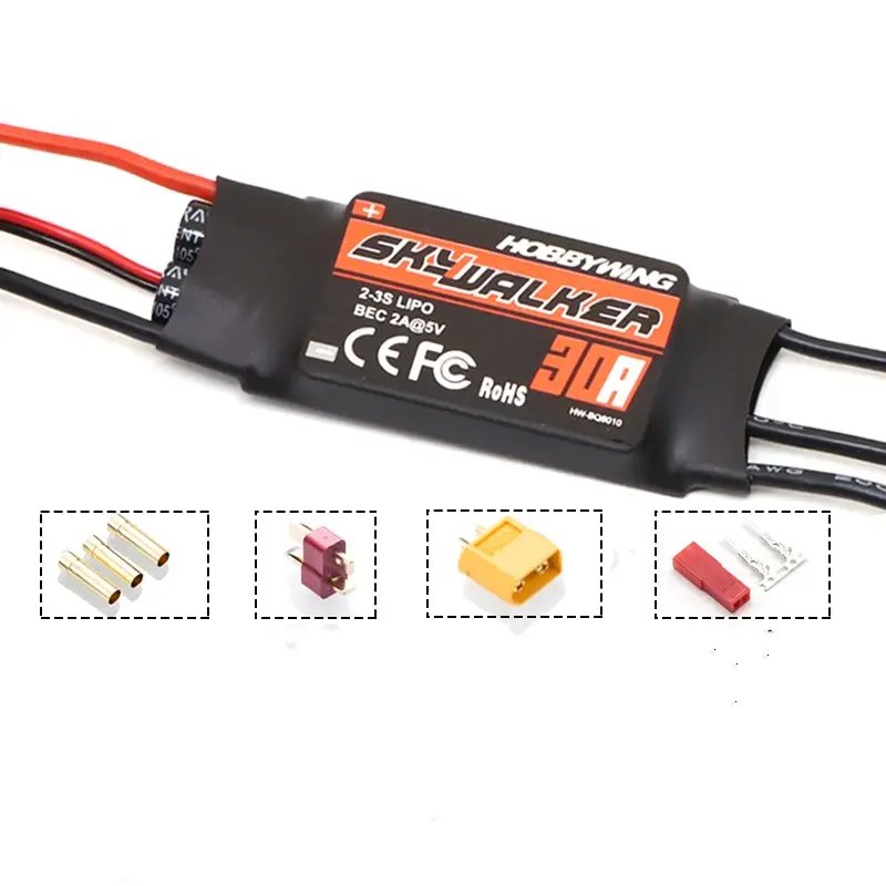 Hobbywing Skywalker series 20A 30A 40A 50A 60A 80A 100A Brushed ESC FPV Fix Wing drone RC drone Accessories for fpv Drones