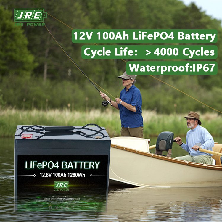 Lithium 12V 100Ah 1280Wh LFP Battery Alarm Buzzer 12.8V RV Caravan Lithium-ion Battery Pack for Recreational Vehicle Camping