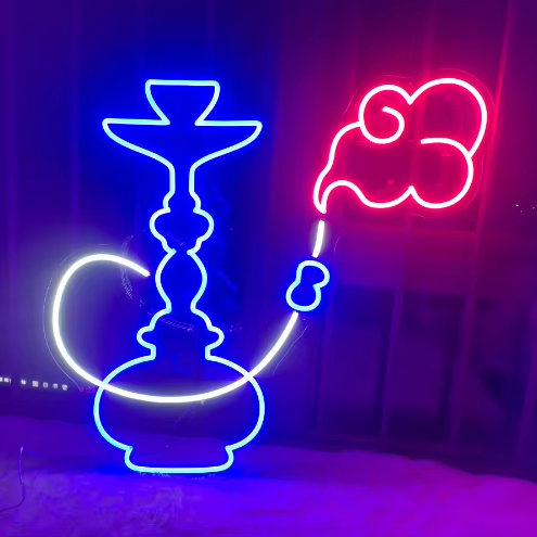 Hot Sale Custom Hookah Neon Sign Popular Led Neon Light Shisha Bar Window Decor Wall Decor for Smoke Shop